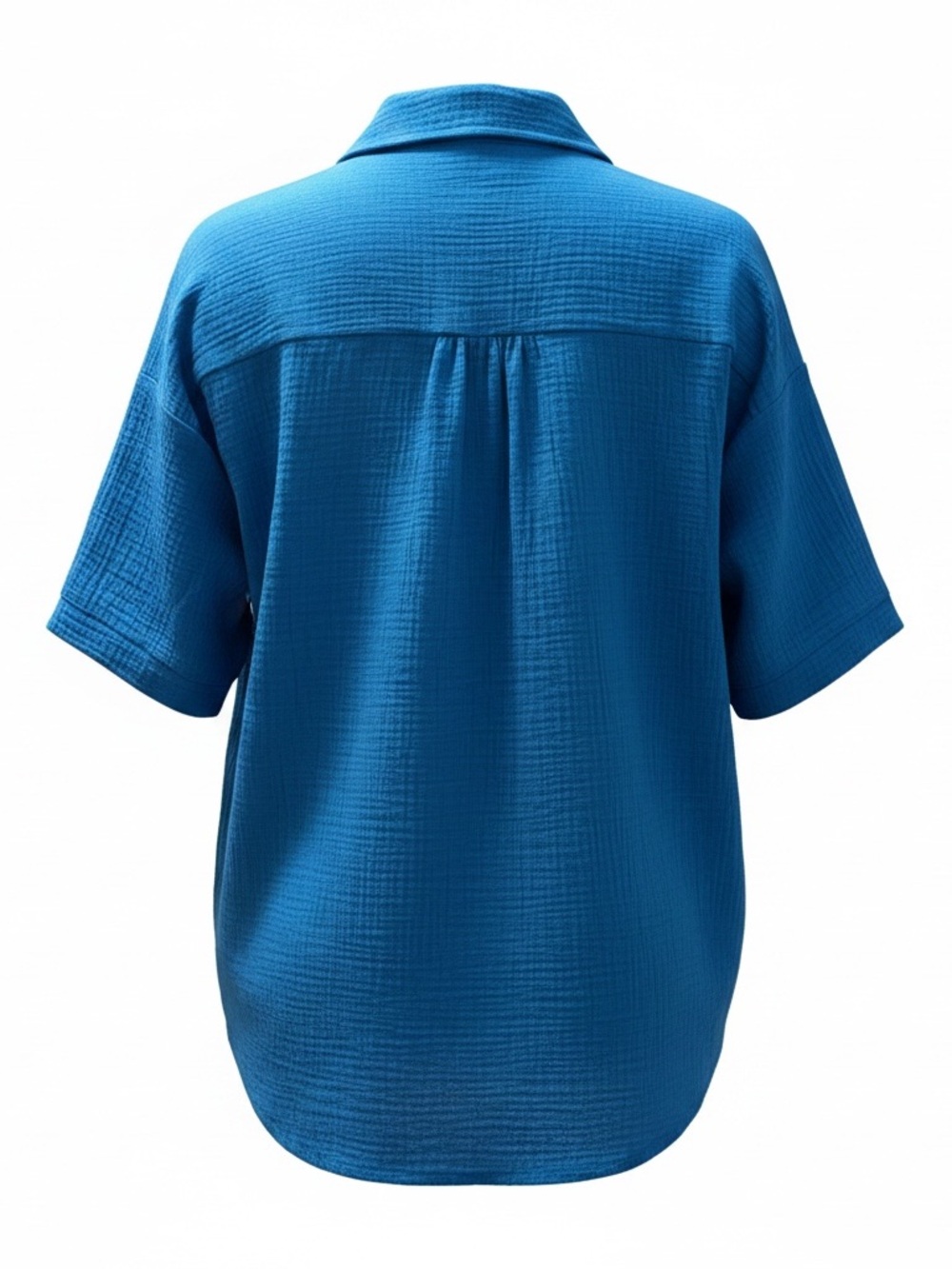 ZENANA Textured Gauze Button Front Oversized Top Size S/M NEW WITHOUT TAGS - Picture 2 of 4